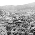 1960: Can Baró situada en mig de la finca forestal que l’envolta. Es tracta de la imatge més antiga trobada.
