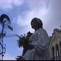 Molí de vent, amb la geganta Flor de Neu , durant el Sant Jordi del 1999